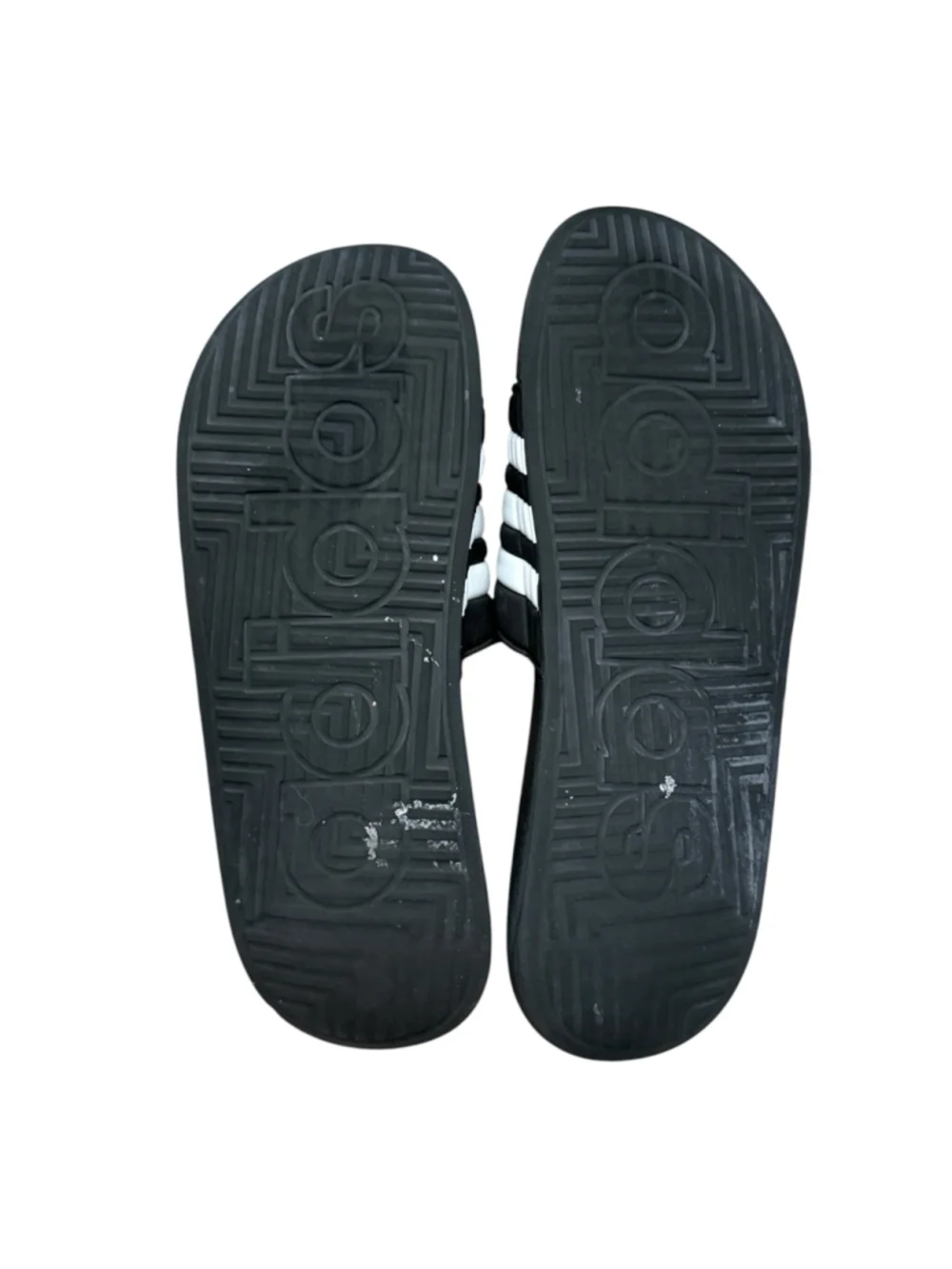 Adidas Adissage Black White Massage Slides Sandals Men’s US 13